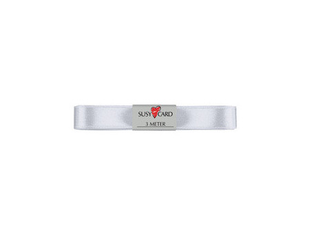 SUSY CARD Ruban cadeau 'double satin', 15 mm x 3 m, bleu