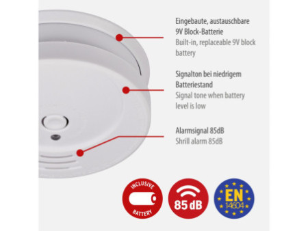 brennenstuhl Détecteur de fumée RM C 9010, 85 db, blanc