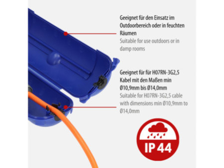 brennenstuhl Boîtier de sécurité Safe-Box CEE 230V, bleu