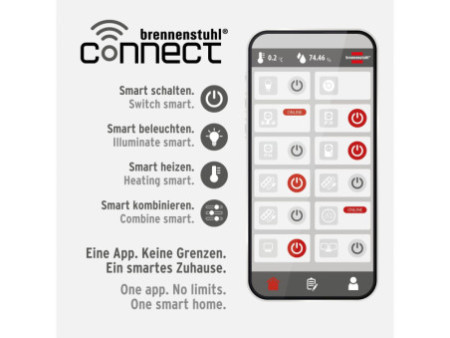 brennenstuhl Détecteur de fumée connecté Wifi WRHM01, blanc