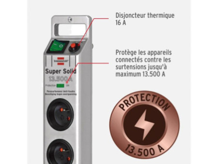 brennenstuhl Prolongateur multiprise 'Super-Solid', 5 prises