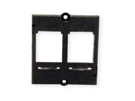 BACHMANN Cadre de support pour 2 prises keystone, noir