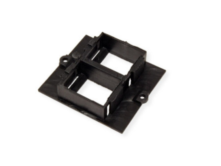 BACHMANN Cadre de support pour 2 prises keystone, noir