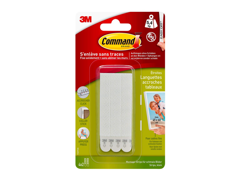 3M Command Languettes de fixation pour cadres, taille M,