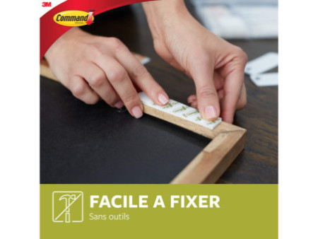 3M Command Languettes accroches tableaux, taille: S, blanc