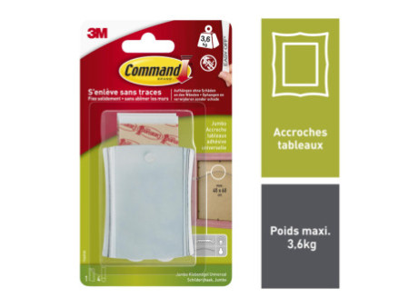 3M Command Crochet de fixation pour tableau, taille: XL