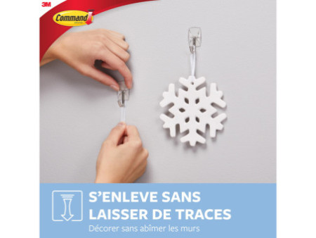 3M Command Crochet avec pointe en métal, transparent