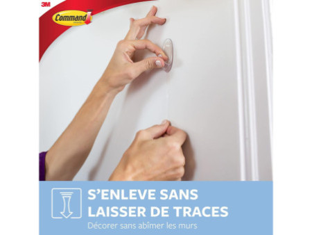 3M Command Recharge languette adhésive, transparent, assorti