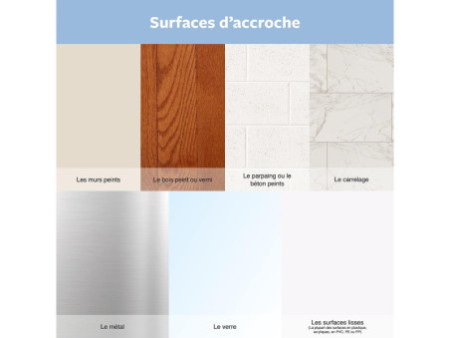 3M Command Recharge languette adhésive, transparent, assorti
