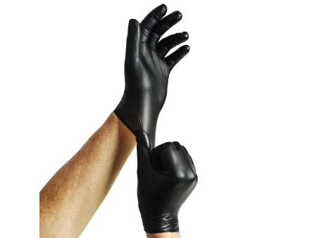 Spontex Gant en vinyle Extra Black, taille: L, noir