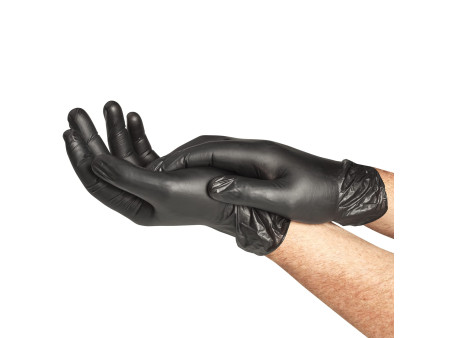 Spontex Gant en vinyle Extra Black, taille: L, noir
