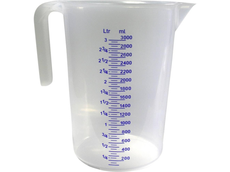 IWH Pichet gradué, contenu: 3 litres, transparent