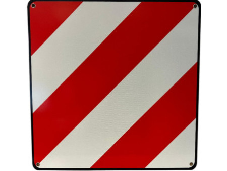 IWH Panneau de signalisation 2en1, 500 x 500 mm, blanc/rouge