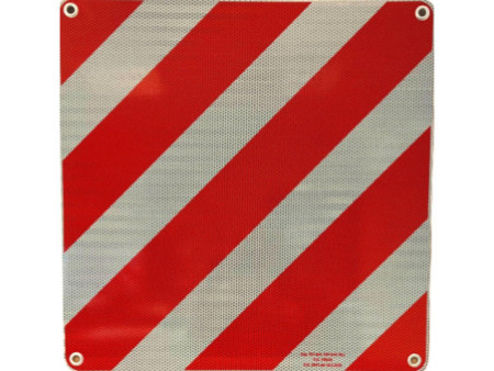 IWH Panneau de signalisation 2en1, 500 x 500 mm, blanc/rouge