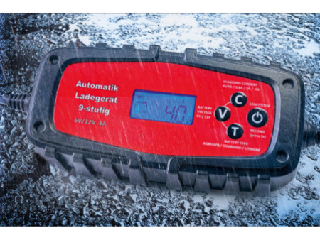 IWH Chargeur de batterie voiture 4A, 6/12V