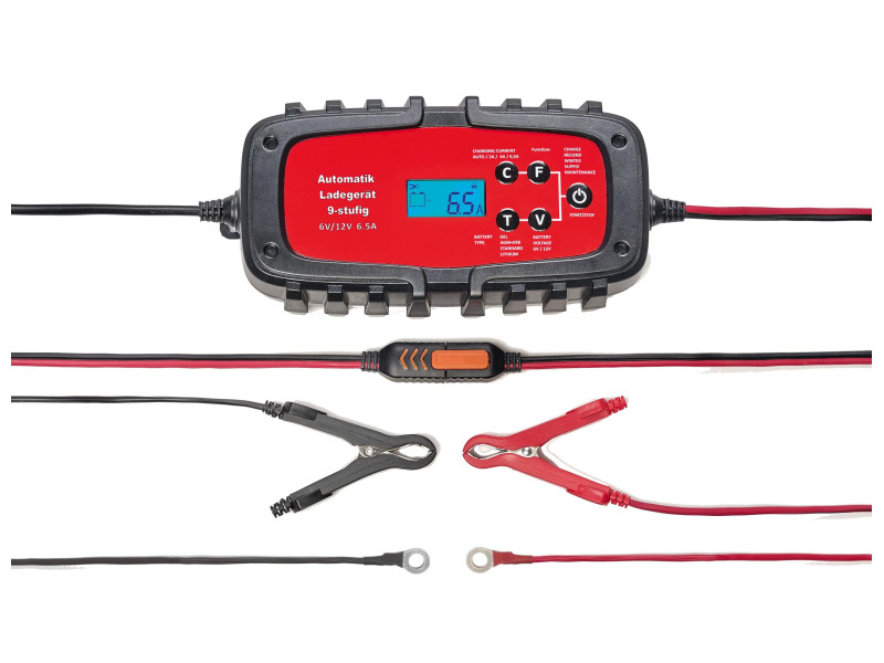 IWH Chargeur de batterie voiture 6,5A, 6/12V