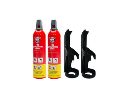 REINOLD MAX Spray extincteur 'STOP FIRE' + support, 750 ml