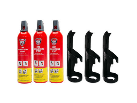 REINOLD MAX Spray extincteur 'STOP FIRE' + 2 supports