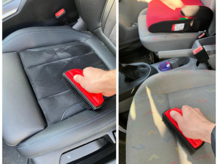IWH Brosse en caoutchouc pour poils d'animaux, rouge