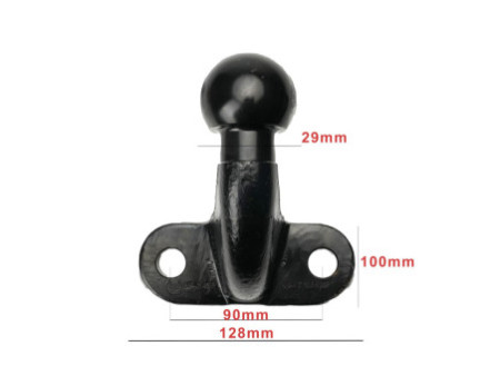 IWH Rotule d'attelage, boule de 50 mm, noir