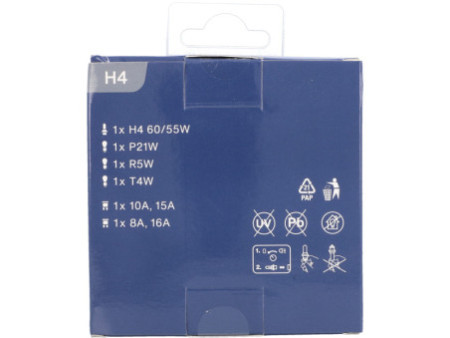 cartrend Boîte d'ampoules de rechange H4, 8 pièces