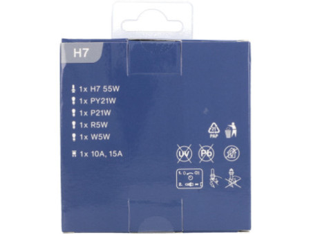 cartrend Kit de lampe rechange pour voiture H7, 7 pièces
