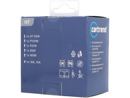 cartrend Kit de lampe rechange pour voiture H7, 7 pièces