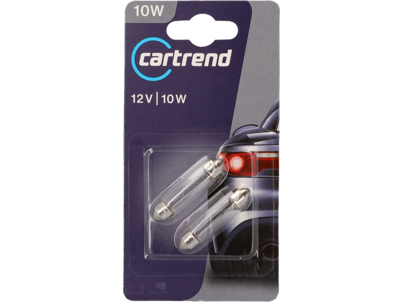 cartrend Lampe tubulaire pour voiture, 12 volts, 10 watts