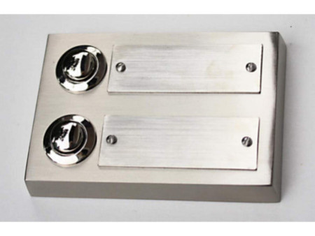 UniTEC Bouton pour sonnette, en zinc moulé, 2 boutons