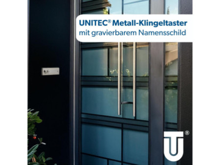 UniTEC Bouton pour sonnette, zinc moulé, 1 bouton