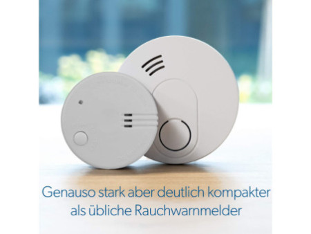 uniTEC Détecteur de fumée CE Mini, signal: env. 85 dB, blanc