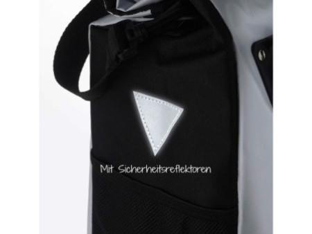 FISCHER Sacoche de vélo Coursier, blanc / noir