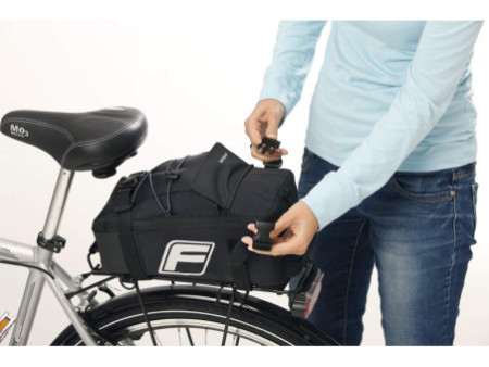 FISCHER Sac pour porte-bagage de vélo 2 en 1, noir