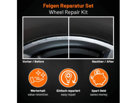QUIXX Kit de réparation pour jantes, 10 pièces