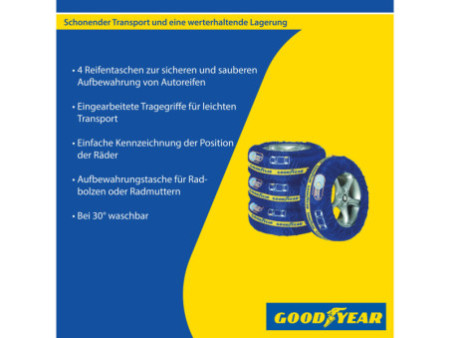 GOODYEAR Set de housses de protection pour pneus, 4 pièces