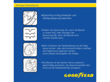 GOODYEAR Enjoliveur 'Memphis', 16' (40,64 cm), argent