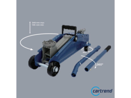 cartrend Cric hydraulique roulant, 2t