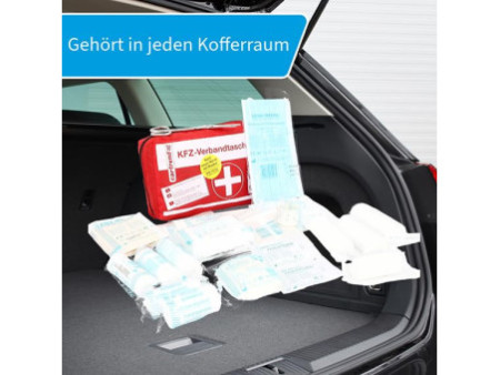 cartrend Trousse auto de premiers secours, rouge