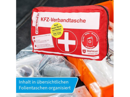 cartrend Trousse auto de premiers secours, rouge