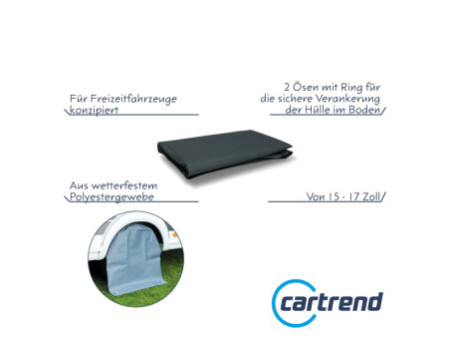 cartrend Housse de protection de roue XL, en polyester, gris