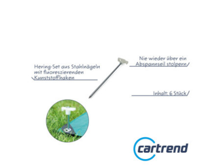 cartrend Piquet de tente, longueur : 240 mm, fluorescent