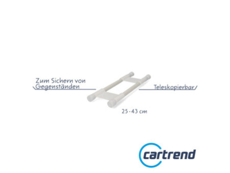 cartrend Barre de maintien double, longueur : 250 - 430 mm
