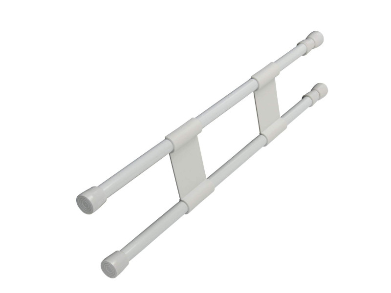 cartrend Barre de maintien double, longueur : 410 - 710 mm