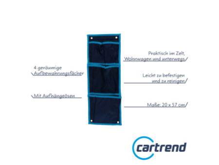 cartrend Organiseur à suspendre, en polyester, 4 poches