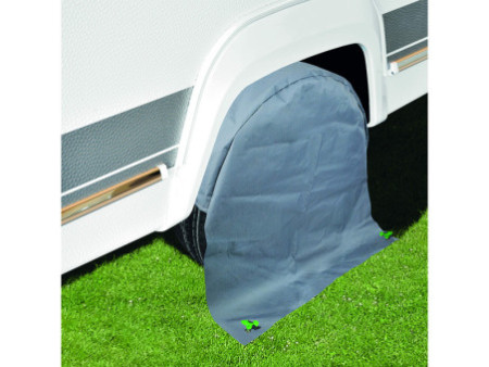 cartrend Housse de protection de roue, en polyester, gris