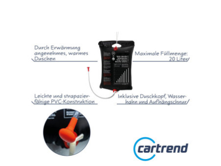 cartrend Douche solaire, réservoir d'eau : 20 litres