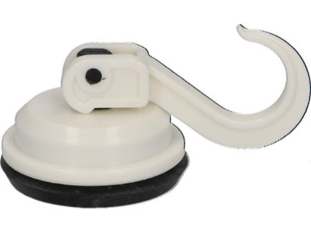 cartrend Crochet à ventouse, capacité de charge: 2 kg, blanc