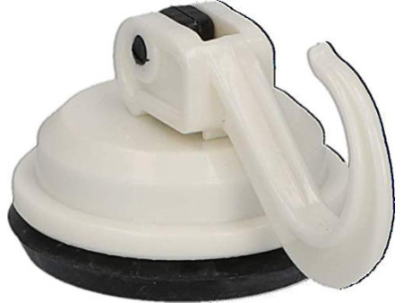 cartrend Crochet à ventouse, capacité de charge: 2 kg, blanc