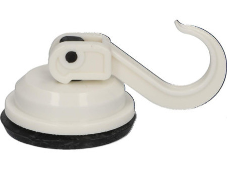 cartrend Crochet à ventouse, capacité de charge: 4 kg, blanc