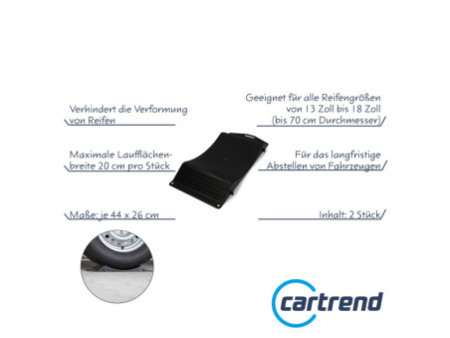 cartrend Protège-pneus, en set, en plastique, noir